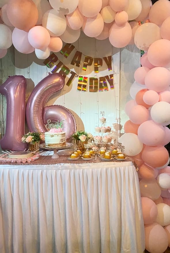 6 Balloon Number 40 Inch Pink Balloons - Image 3