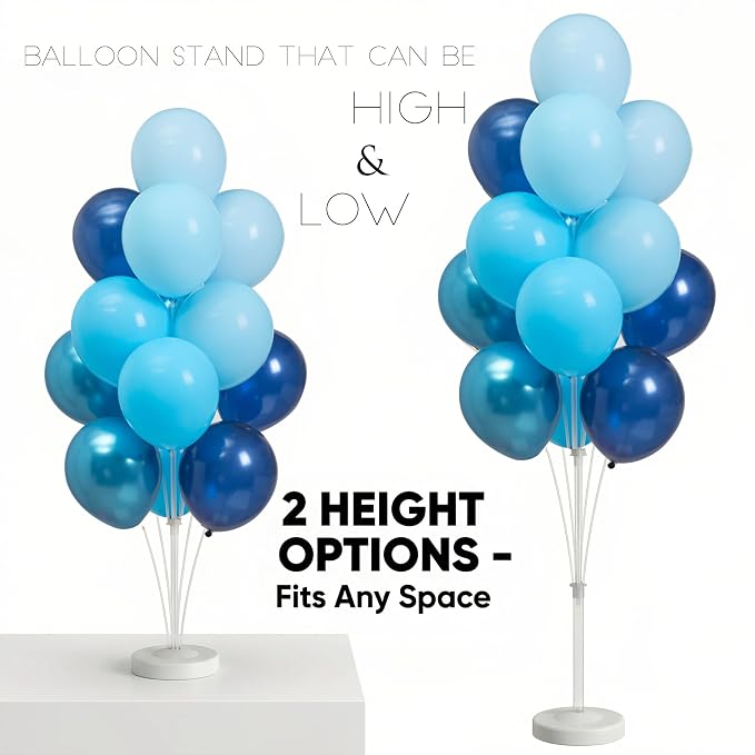Balloon Sticks with Base for Floor&Table, Metallic Pearl Baby Blue Balloon - Image 5