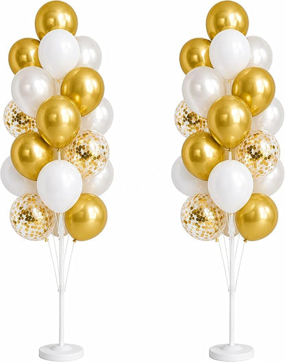 Hiins Gold Balloon Column Kit Set of 2 by HiinsPartyDecoration