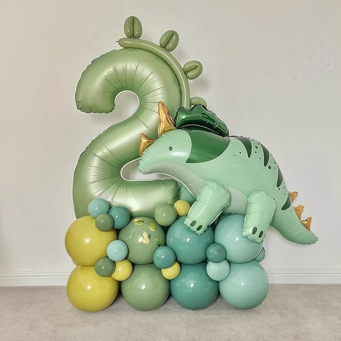 Sage Green Number 14 Balloon, 14 Balloon - Image 2