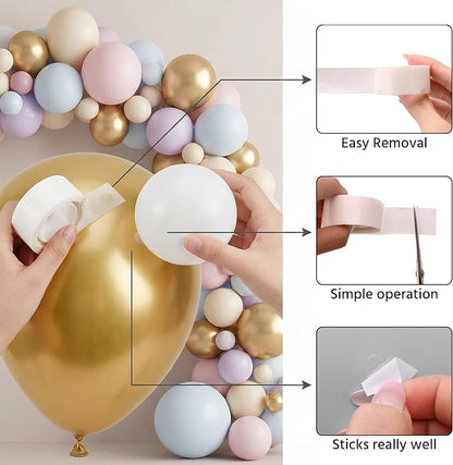 Olen Balloon Arch Strip Kit, 50 ft Tape, 300 Glue Dots - Image 4