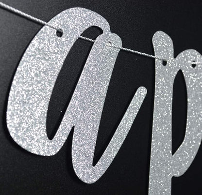 Happily Ever After Silver Glitter Bunting Banner, Engagement, Bridal Shower - Image 4