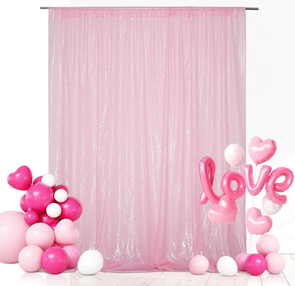 Eternal Beauty Pink 3mm Sequin Backdrop 5x7 Ft - Image 3