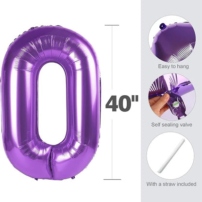 29 Balloon 40 inch Purple Number Balloons - Image 8