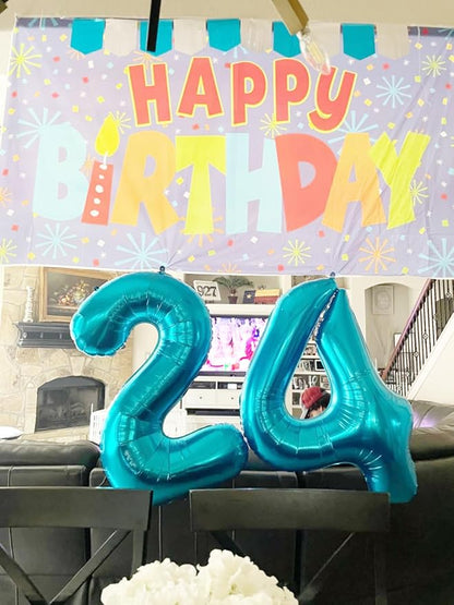 3 Balloon Number 40 Inch Light Blue - Image 3