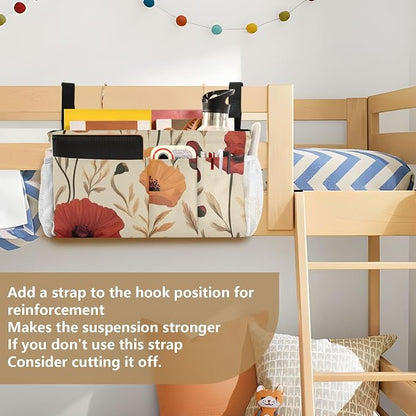 Bedside Caddy Metal Frame Hanging Organizer Bunk Bed Dorm Accessories Hook And - Image 6