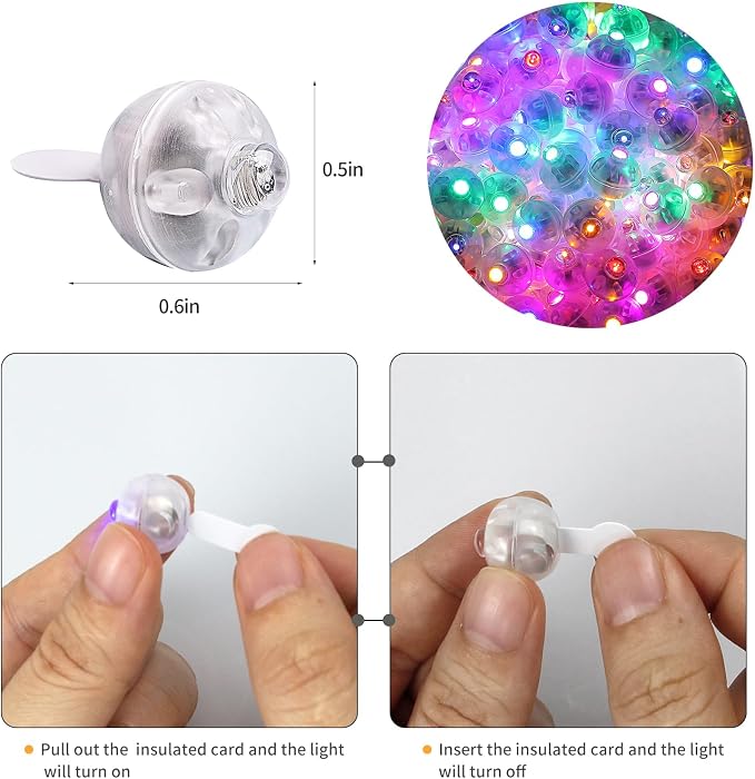Aogist 200Pcs 10-Colors Balloon Lights - Image 4