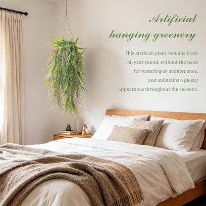 4Pcs Fake Hanging Fern Plants for Outdoors, UV Resistant Artificial Ferns - Image 6
