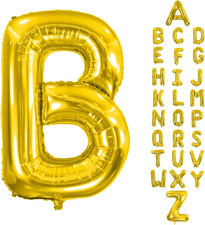 Letter Balloons Gold 40 Inch B Large Giant Big Foil Mylar Balloon | by Unknown