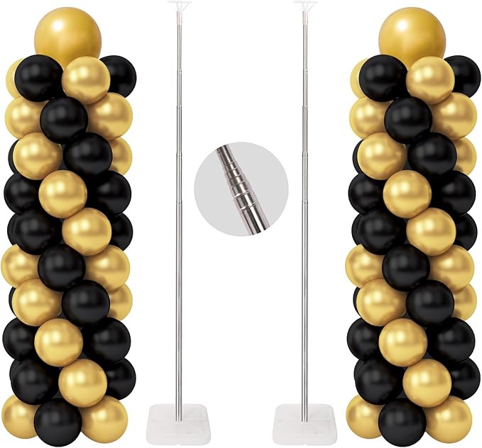 RUBFAC Balloon Column Stand Kit, 6.6ft Height Adjustable Column Kit, Metal by RUBFAC