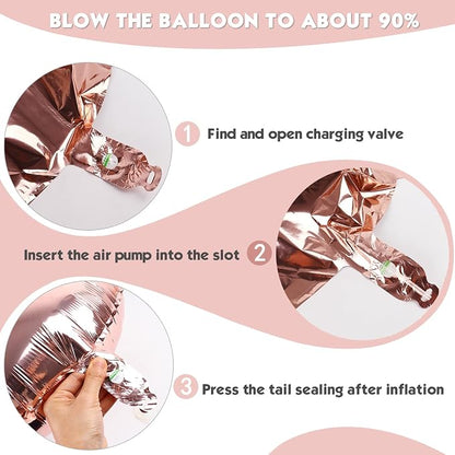 40 In Rose Gold Number 8 Balloon, 8th Birthday Party Decorations - Image 6