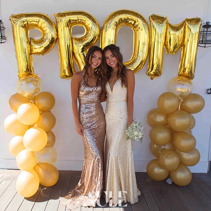 AULE 40 Inch Gold H Balloon Letter Foil A-Z Birthday Big Alphabet | Birthday - Image 5