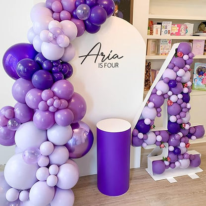 Voircoloria 130pcs Dark Purple Balloons Garland Arch Kit, 18 12 10 5 Inch | - Image 4