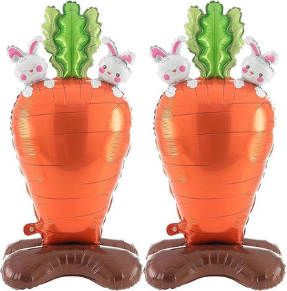 2Pcs Easter Carrot Balloons for Easter Decorations by Vsdski