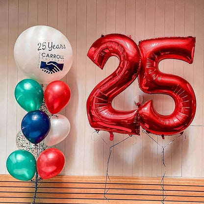 40 Inch Red 15 Number Balloons Giant 15 or 51 Balloons Red Birthday 15 Balloons - Image 4