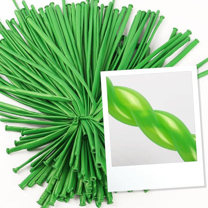 260 Balloons - Pearl Green Long Balloons - Image 4