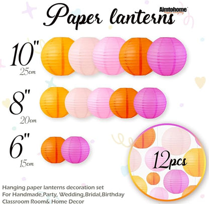 Vivid Color Paper Lanterns Set - Image 3