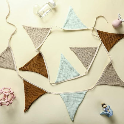 Oudain 2 Pcs Pennant Banner Flags Nursery Garland Triangle Bunting Flags - Image 3