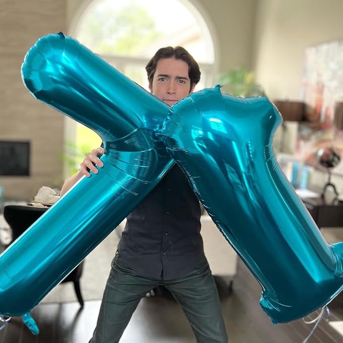 Light Blue Number 7 Balloon 40 Inch, 7th Birthday Decorations Men Women | Foil - Image 3