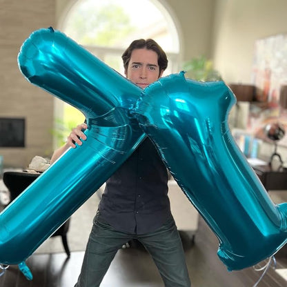 Light Blue Number 7 Balloon 40 Inch, 7th Birthday Decorations Men Women | Foil - Image 3