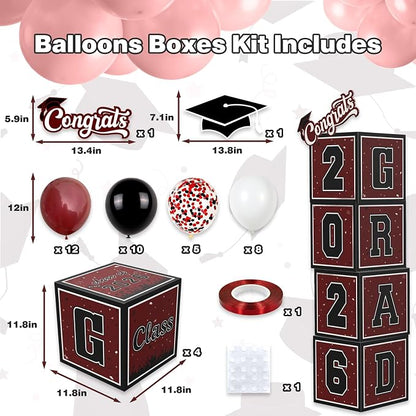 Burgundy Graduation Decorations 2026 - Image 2
