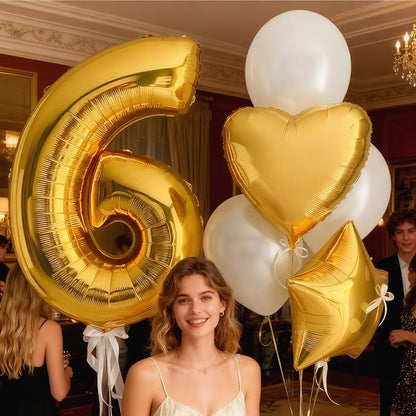 10PCS 40 Inch Large Foil Number Balloons 0-9 Set - Image 4