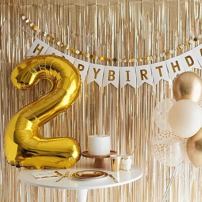40 inch Gold Number Balloon Giant Foil Helium Balloons Gold Number 2 Balloon - Image 4