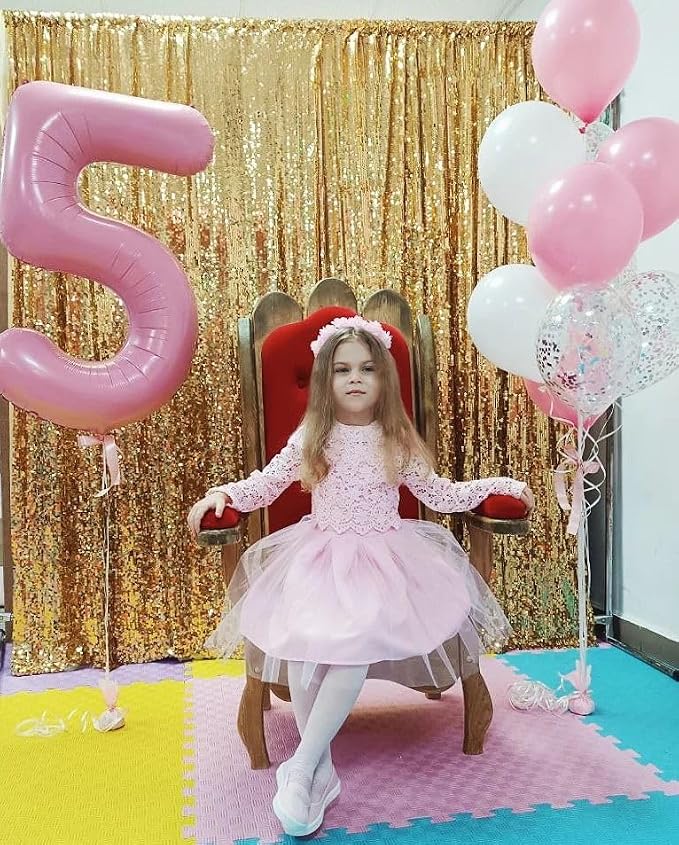 Pastel Pink Number 1 Balloon 40 Inch, 1st Birthday Decorations Men Women | Foil - Image 3