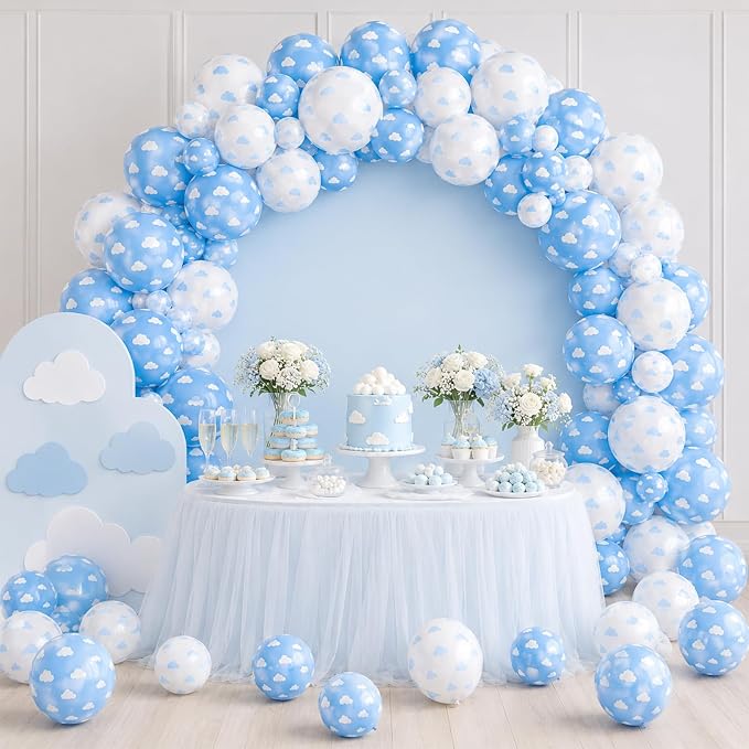 Cloud Balloons, Baby Shower, Cloud Themed Party Decorations Supplies - Image 3