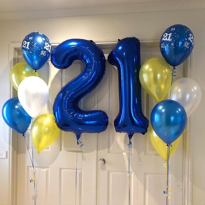 40 Inch Navy Blue 35 Balloons Giant Number 35 Balloons Navy Blue 35 Birthday - Image 4