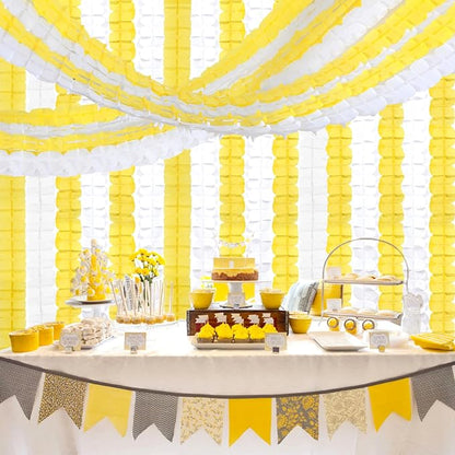 White-Yellow Party-Decorations Streamers Garland - 157Ft Four-Leaf Clover - Image 6