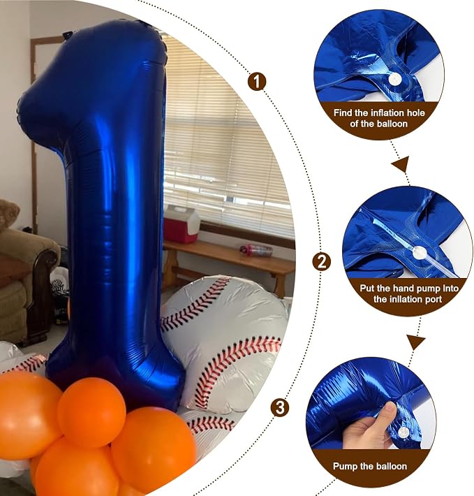 Number Balloons 7 Balloon Navy Blue - Image 6