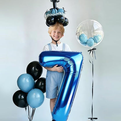 Number Balloons Navy Blue Balloons - Image 7