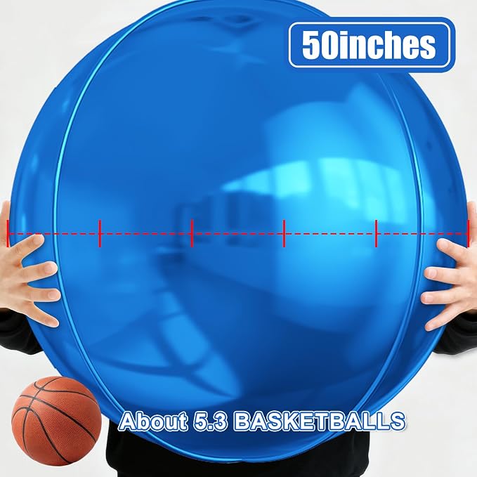 50 Inch Giant Dark Blue Round Foil Balloons - Image 2