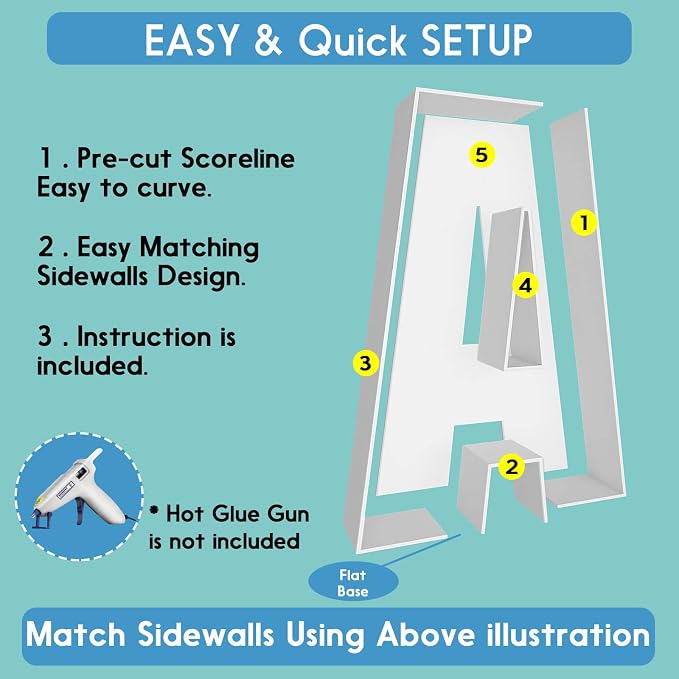 2FT Letter A Mosaic Balloon Frame Letter DIY Fillable Letters Kit - Image 3