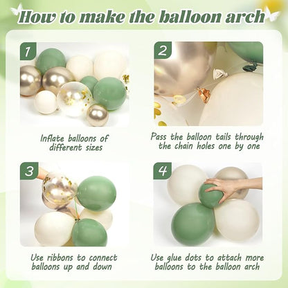 SaratimTou Sage Green Birthday Decorations - Image 3