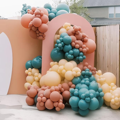 Boho Rainbow Balloons 60 Pcs 12 Inch Fall Thanksgiving Retro Balloon | Retro - Image 4