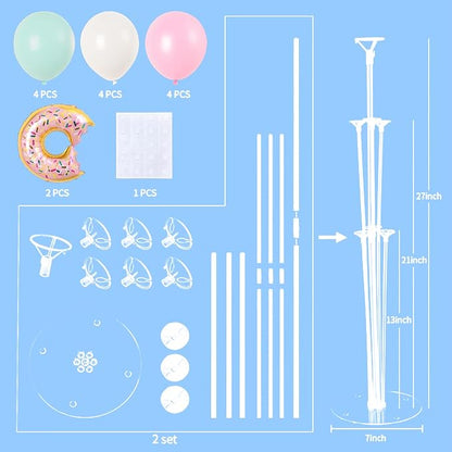 Donut Balloon Table Centerpiece Stand Kit 2 Sets - Image 3