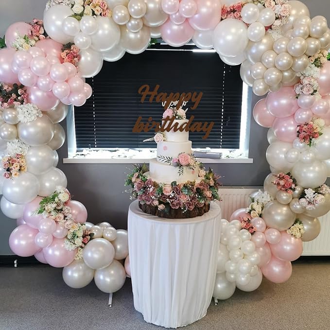 Pearl White Balloons, Pearl Sand White Double-Stuffed Ivory Latex Balloon - Image 7