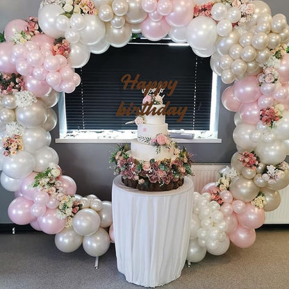 Pearl White Balloons, Pearl Sand White Double-Stuffed Ivory Latex Balloon - Image 7