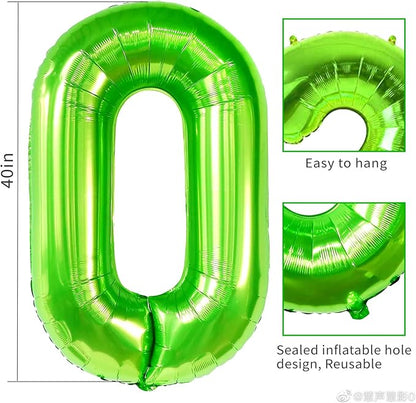 40 inch Number Balloon 0-9 Green Large Number 6 Balloons, Digital Balloons - Image 6