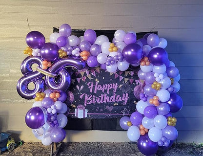 6 Balloon Numbers Party Decorations, 40In Purple Balloons - Image 2
