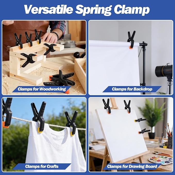 14 Pack Spring Clamps, Backdrop Clips, Balloon Arch Clips, 3.5 inch Heavy Duty - Image 6