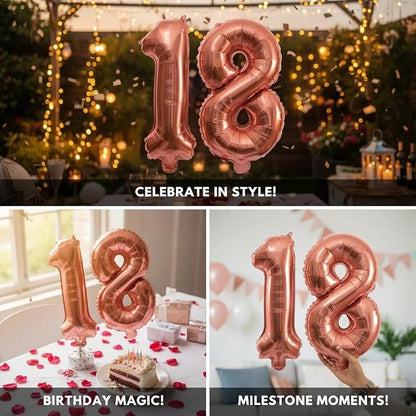 20 Pieces Foil Mylar Number Balloons 0 to 9 Set - Image 5
