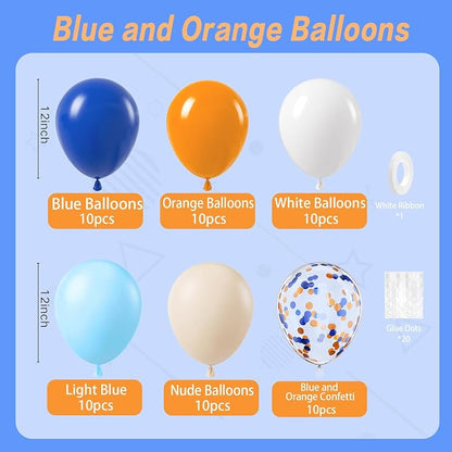 BAUANOOY Blue and Orange Balloons - Image 2