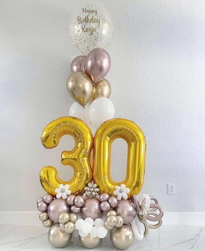 Gold 35 Number Balloons, 40 Inch Giant Number 35 Balloons Foil Mylar Helium - Image 7