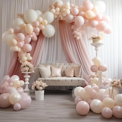 Wedding Arch Draping Fabric Backdrop Drapes 3 Panels, Dusty Rose | 28.7"x20FT - Image 3