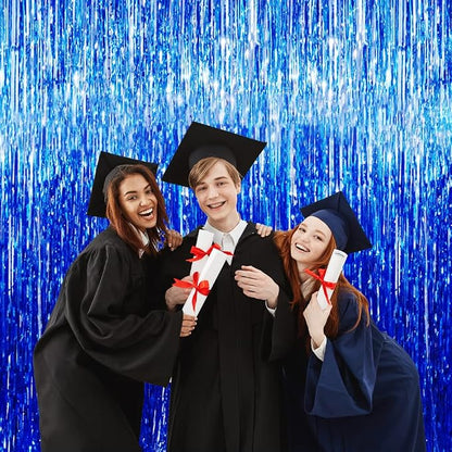 GOER 3.2 ft x 9.8 ft Metallic Tinsel Foil Fringe Curtains Party Photo Backdrop - Image 5