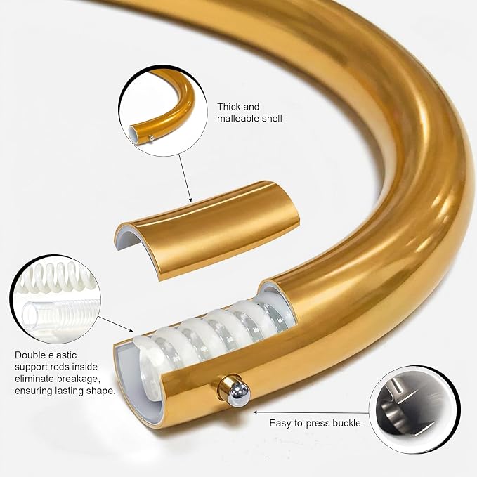 Balloon Arch Kit with Pump 8.2FT/5FT Gold Half Arch Balloon Stand - Image 2