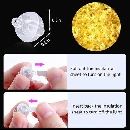 ZGWJ 100PCs Warm White Balloon Lights Mini, Battery Powered, Long Standby Time - Image 3